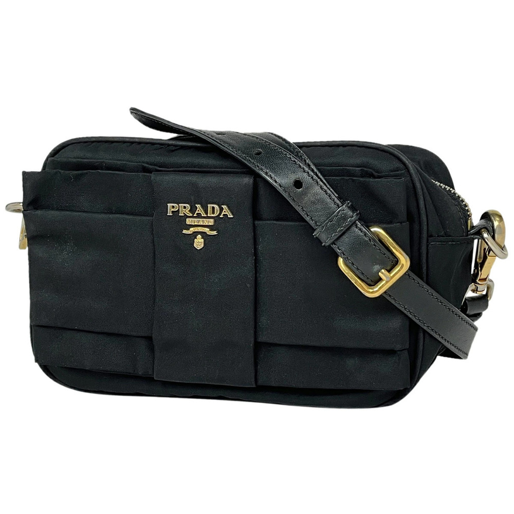 Prada Logo Shoulder Bag Rion Nero Black - Picture 1 of 6